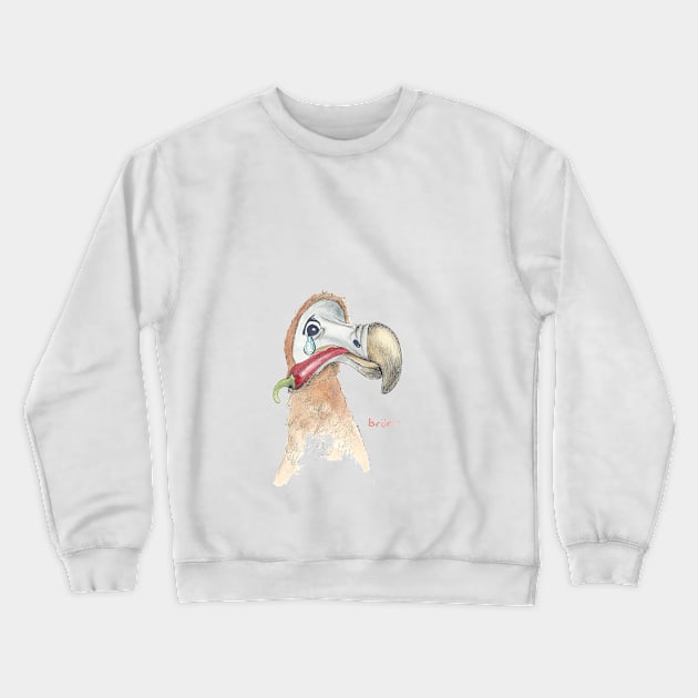 Dodo eats a Chili Crewneck Sweatshirt by The Dodo Gallery